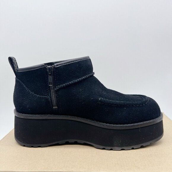 UGG Cityfunc Ultra Mini Platform Water-resistant Suede Boots US 7 EU 38 Black - Picture 8 of 12